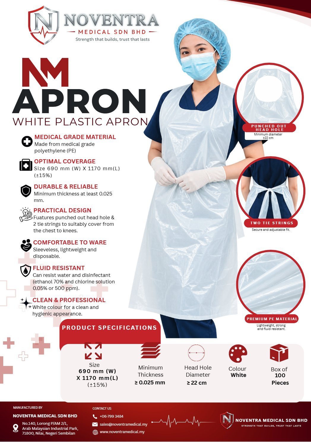 White Plastic Apron